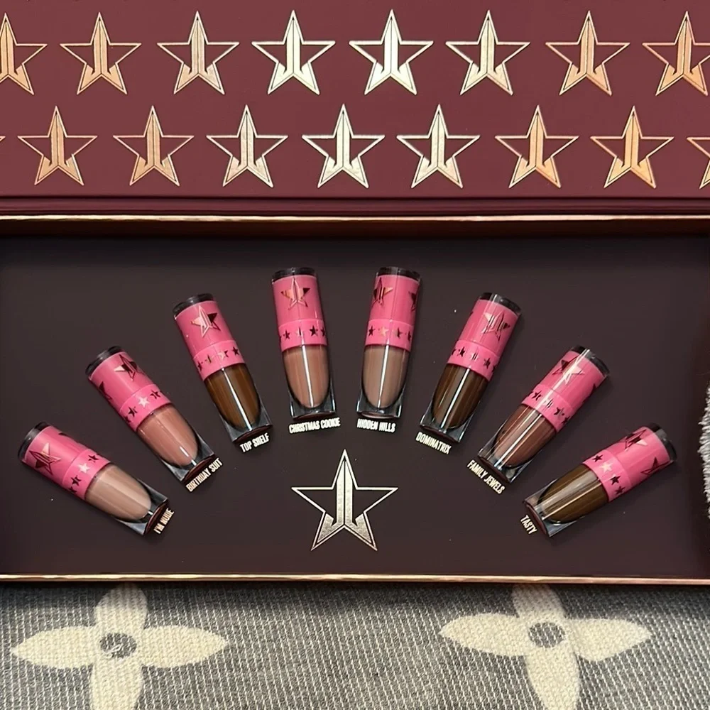 JEFFREE STAR COSMETICS MINI NUDES 2 LIQUID LIPSTICK BUNDLE VAULT PINKS TAN BROWN